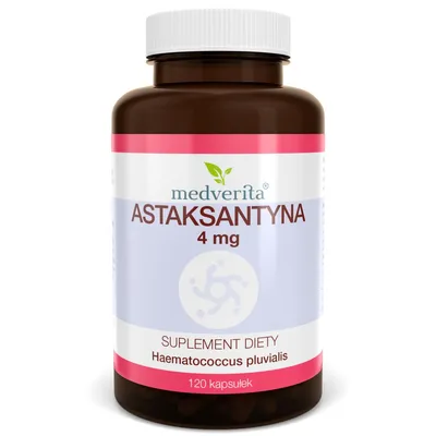 Zdjęcie produktu dla Medverita Astaksantyna 4 mg z alg Oleożywica Softgel - 120 kapsułek