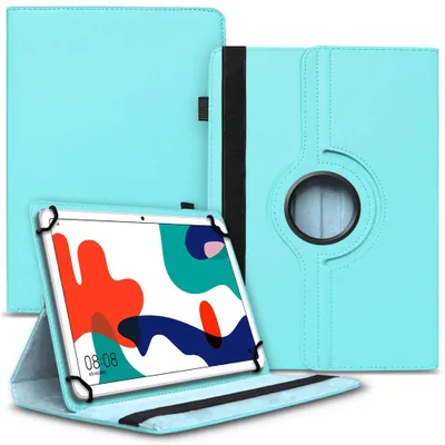 Produktbild von Tablet Tasche für Huawei MatePad T10 / T10s Hülle Schutzhülle Case 360° DrehbarFarbe Uni 360 Taschen:Türkis
