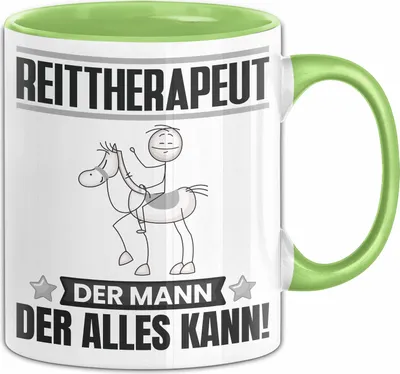 Produktbild von Reittherapeut Tasse Geschenk für Reittherapeut Der Mann Der Alles Kann Geschenkidee zum Geburtstag (Grün)