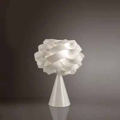 Image de Cone Table Lamp 1 Light Cloud In Polilux White Italy