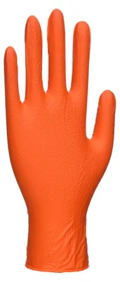 Produktbild von Einweg-Nitrilhandschuhe puderfrei (Packung 100) - Größe S - Orange - Portwest