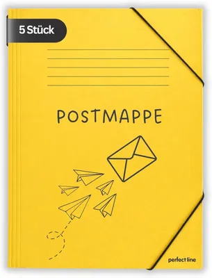 Produktbild von Postmappen A4, 5 Stück, 350 g/m², recyceltes Karton, für Schule