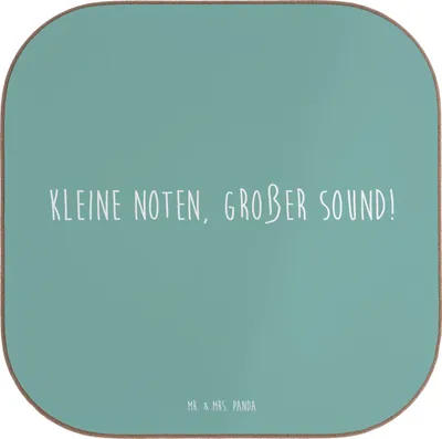 Produktbild von Mr. & Mrs. Panda Holzuntersetzer Bassklarinette Sound - Meeresbrise - Geschenk, Untersetzer Gläser, Orchestermusik, Musizieren, Musik, gläseruntersetzer, Coaster, für