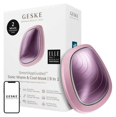 Produktbild von Geske Cool & Warm 9-In-1 Schall-Gesichtsmassagegerät Mit App (Pink)