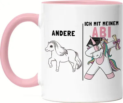 Produktbild von Andere Ich Mit Meinem Abitur Tasse Rosa Einhorn Pferd Abschlussgeschenk Abitur Humorvoll
