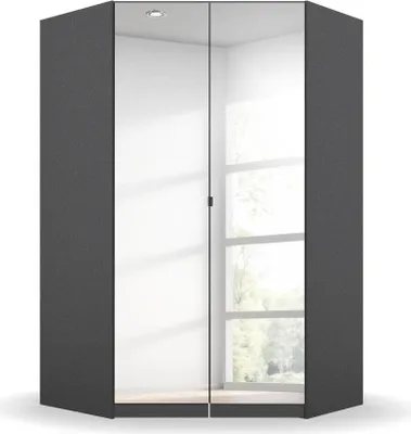 Produktbild von Eckschrank Celle ca. 117x117 cm grau 2 türig Spiegel