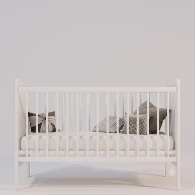 Zdjęcie produktu dla Łóżeczko dziecięce KOTTO ASKO 120x60 cm z drewna bukowego – 3 poziomy dna, opuszczany bok