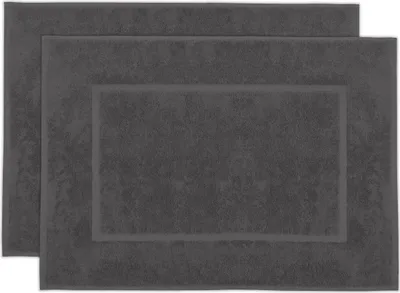 Produktbild von 2er Set Badematten in 50x70 cm aus Baumwolle, graphit