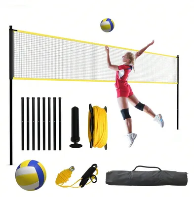 Imagen del producto de Conjunto de red para voleibol - Geel - Red de 975 cm - Altura ajustable