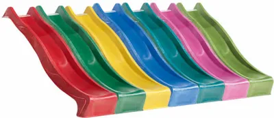 Produktbild von Wellenrutsche 300 cm für Podesthöhe 150 cm Anbau und Wasserrutsche für Spielturm Farbenwahl Farbe Rutsche: Apfelgrün