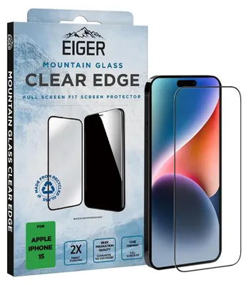 Immagine prodotto di Vetro protettivo Eiger 3D per iPhone 15 (trasparente)