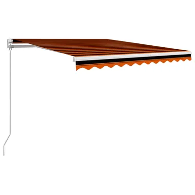 Produktbild von vidaXL Einziehbare Markise Handbetrieben 300 x 250 cm Orange und Braun