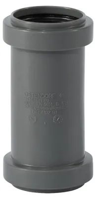 HTsafe Doppelmuffe DN 40 mm, PP, grau
