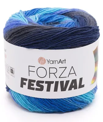Produktbild von YarnArt Forza Festiwal Sockenwolle 100g 420m Multicolor
