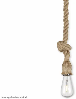 Imagen del producto de V-TAC VT-7118: Lámpara colgante con cable marrón de 1 metro, compatible con bombillas E27, grado de protección IP20 - código de producto: 3754