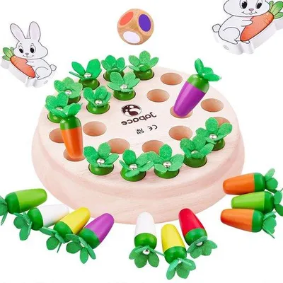Produktbild von Holz-Spiel für Kinder ab 4 Jahren - Montessori-Lernspiel - Konzentrationstraining - Gesellschaftsspiel für Kinder