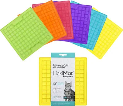 Produktbild von LickiMat Playdate -Katze small 20 x 20 cm, Farbe:orange