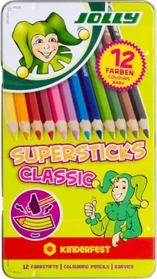 Produktbild von Jolly Buntstifte Supersticks Classic 12 Stück für Kinder