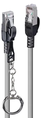 Produktbild von LINDY Patchkabel Cat.6A S/FTP grau 2m verriegelbar