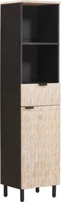 Image de Armoire de salle de bain Noir et Blanc 38 x 33 x 160 cm