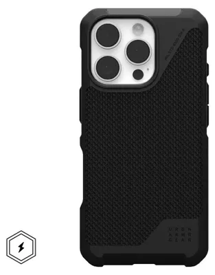 Zdjęcie produktu dla Urban Armor Gear Metropolis LT, Pokrowiec, Apple, iPhone 16 Pro, 16 cm (6.3"), Czarny