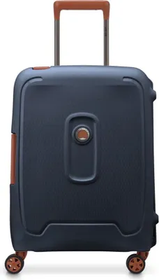 Image de DELSEY PARIS trolley Moncey 4 Double Rolls Cabin Trolley Slim 55 Ink Blue bleu marine