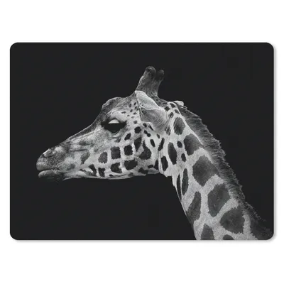 Produktbild von MuchoWow® Mauspad Mousepad Tiere - Giraffe - Schwarz - Weiß 23x19 cm - Mousepads - Maus Mat - Pad - Mausunterlage - Schreibtischunterlage - Mauspad