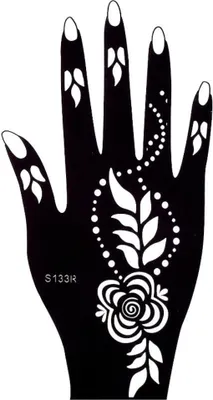 Produktbild von Henna Tattoo Schablone für die Rechte Hand