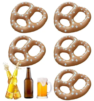 Produktbild von Set mit 5 aufblasbaren Brezel-Ballons für Dekorationen bei Feiern