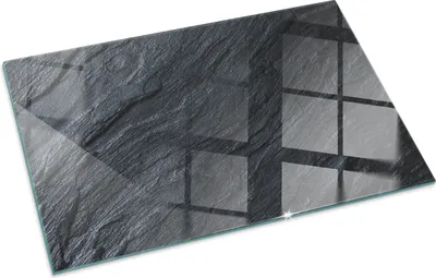Produktbild von Texturierte Steinoberfläche – Glasbodenplatte für – Kaminofen – Kaminplatte Glas – Schutzglas – Funkenschutzplatte –Glasbodenplatte Feuerfeste – Hitzeschutzplatte – Bodenschutz aus Glas – 100x70 cm