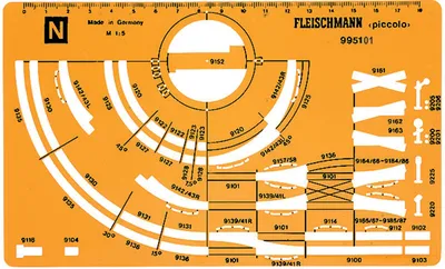 Produktbild von Fleischmann 995101 Gleisplanschablone N