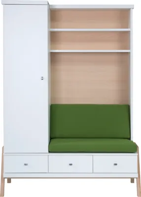 Produktbild von Schardt Kombination Holly Nature Schrank und Wickelkommode Wickelhöhe: 93 cm, H: 191 cm B: 131,5 cm T: 72 cm - Farbe: Weiß; 06 921 02 01