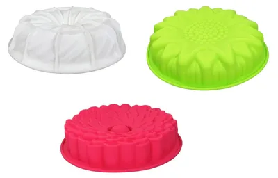 Zdjęcie produktu dla Zestaw 3 silikonowych foremek do pieczenia ciast
