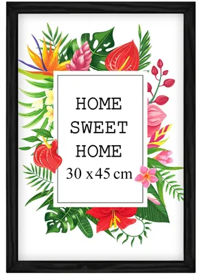 Produktbild von MG Design Schwarz Bilderrahmen 30 x 45 cm - Aus echtem Holz mit Acrylglas, zum Aufhängen & Aufstellen, für Fotos, Poster & Puzzle