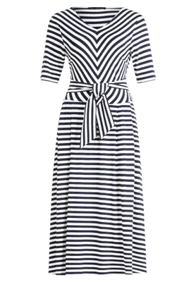 Produktbild von Betty Barclay Collection (264) Kleid Lang 1/2 Arm, Dark Blue/Cream 8813 8813 42