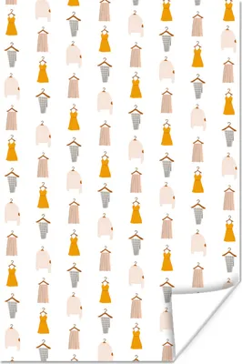 Produktbild von MuchoWow® Poster Kleidung - Farben - Muster 120x180 cm - Kunstposter