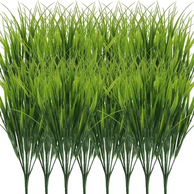 Produktbild von Kunstgras Pflanzen, 16 Stück, 40 cm, UV-beständig, für Innen und Außen