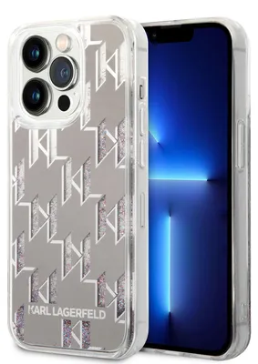 Obrázek produktu pro Pouzdro Karl Lagerfeld Liquid Glitter Monogram Na Iphone 14 Pro - Srebrne