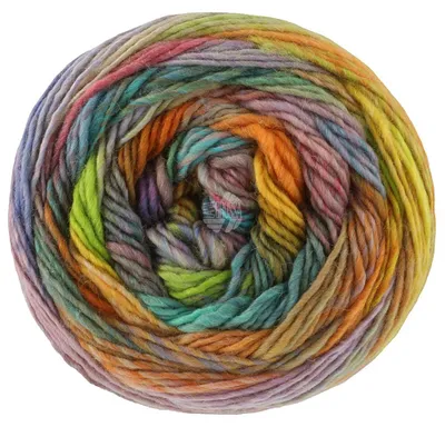 Produktbild von Lana Grossa - Colorissimo 0224 erika pistazie frühlingsgrün braun petrol gelb orange blau rost beige pflaume