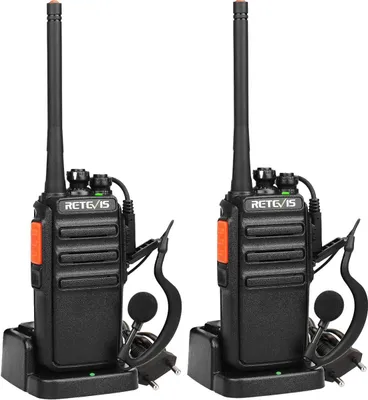Obrázok produktu pre Retevis RT24 vysielačka, obojsmerná rádiová súprava PMR446, 16 kanálov CTCSS/DCS VOX, vysielačka s náhlavnou súpravou, vysielačka pre školské reštaurácie bezpečnostných spoločností