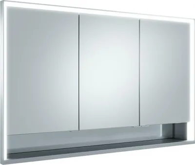 Immagine prodotto di KEUCO Royal Lumos armoire de toilette encastrable 3 portes, porte courte, étagère ouverte, 1200mm, 14315171301, 14315171301