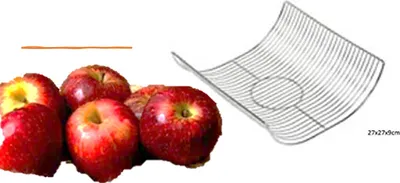 Produktbild von Obstkorb eckig,27x27x9cm Metall,