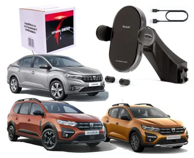 Image de Support de téléphone automatique avec fonction de charge sans fil pour DACIA Sandero 3, Jogger, Logan 3