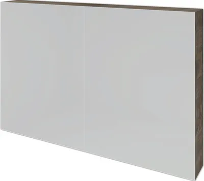 Produktbild von Spiegelschrank Sanox 100 x 12 x 65 cm espresso 2-türig doppelt verspiegelt