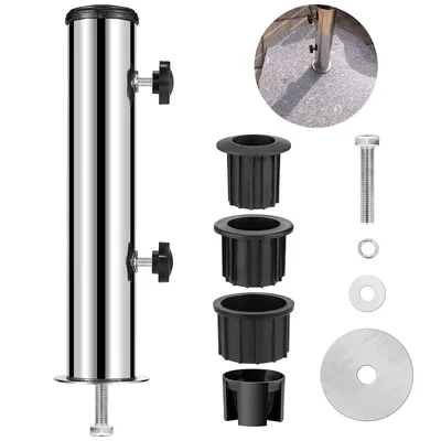 Produktbild von Terrassenschirmständer für Außeneinsatz,Balkon Schirmständer mit  rostfreier Edelstahl, einstellbar, für Granit- und Marmorplatten