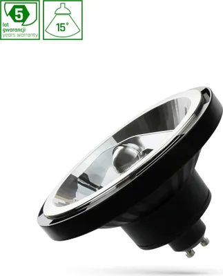 Produktbild von Spectrum LED Leuchtmittel Reflektor AR111 Schwarz 12W GU10 1050lm warmweiß 3000K 15°