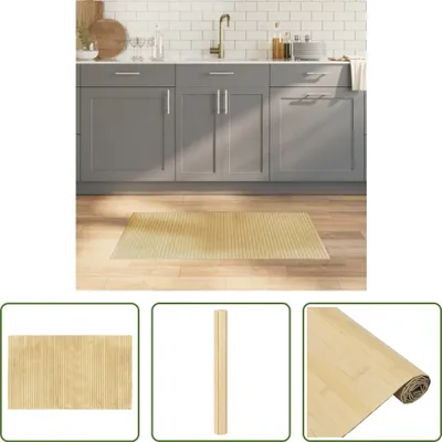 Obrázok produktu pre The Living Store Koberec obdĺžnikový svetlý prírodný 60x100 cm Bamboo