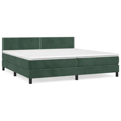 Immagine prodotto di vidaXL Letto a molle con materasso verde scuro 200x200 cm in velluto