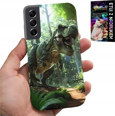Produktbild von Gehäuse Für Samsung Galaxy S21 - Dino Dinosaurier Tyrannosaurus Gehäuse + Glas