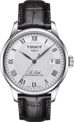 Immagine prodotto di Orologio da uomo Tissot Le Locle Powermatic 80 con cinturino in pelle argento T006.407.16.033.00